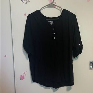 Chico's Elegant Black Button-Down Blouse
